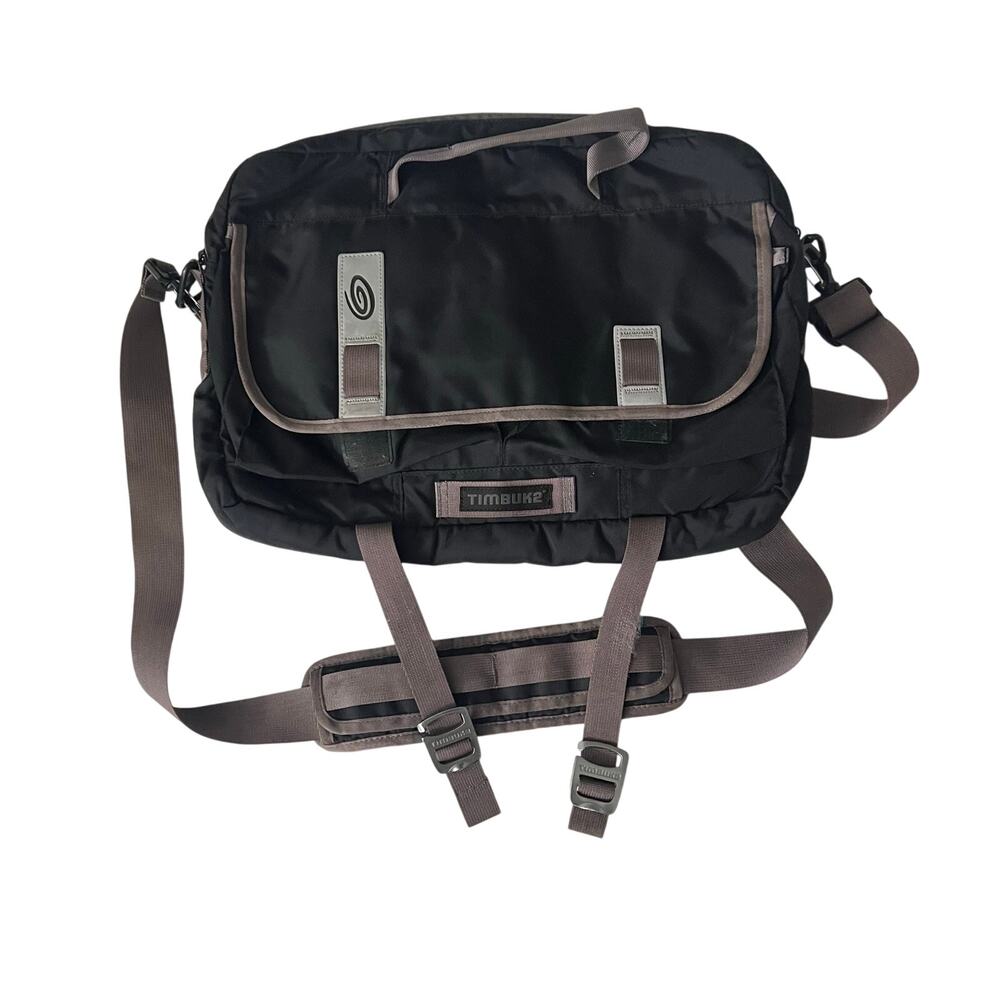 Timbuk2 Black Nylon Tablet Laptop Messenger Shoulder Crossbody Bag 13" Wide